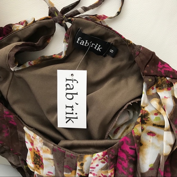 Fab’rik Pleat LS Ombré Swing Dress Size Small - Picture 5 of 6